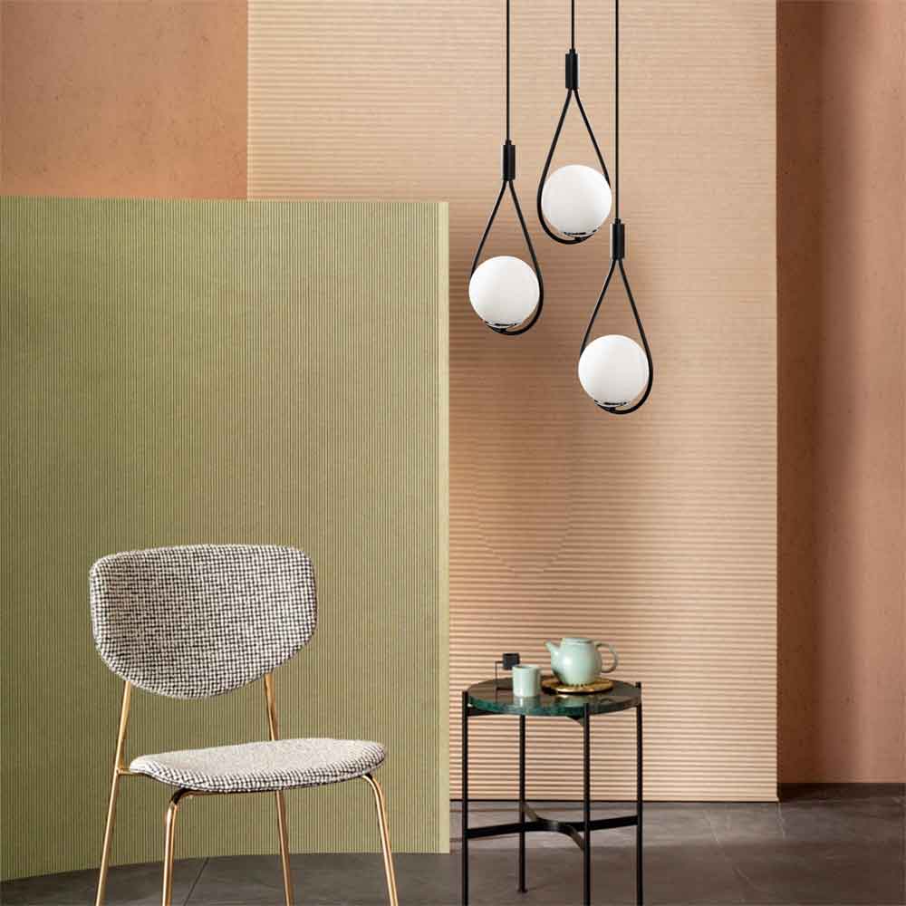 Mudoni 3 Light Metal Ceiling Pendant Light in Black
