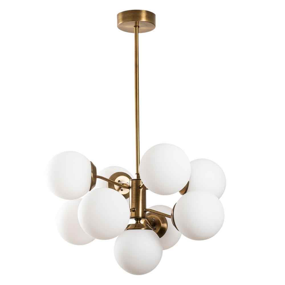 Mudoni 9 Light Metal Ceiling Pendant Light in Vintage and White
