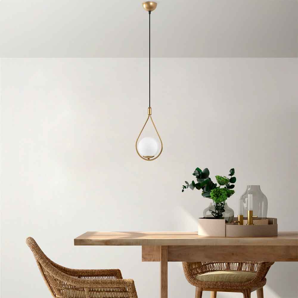 Mudoni Metal Ceiling Pendant Light in Gold