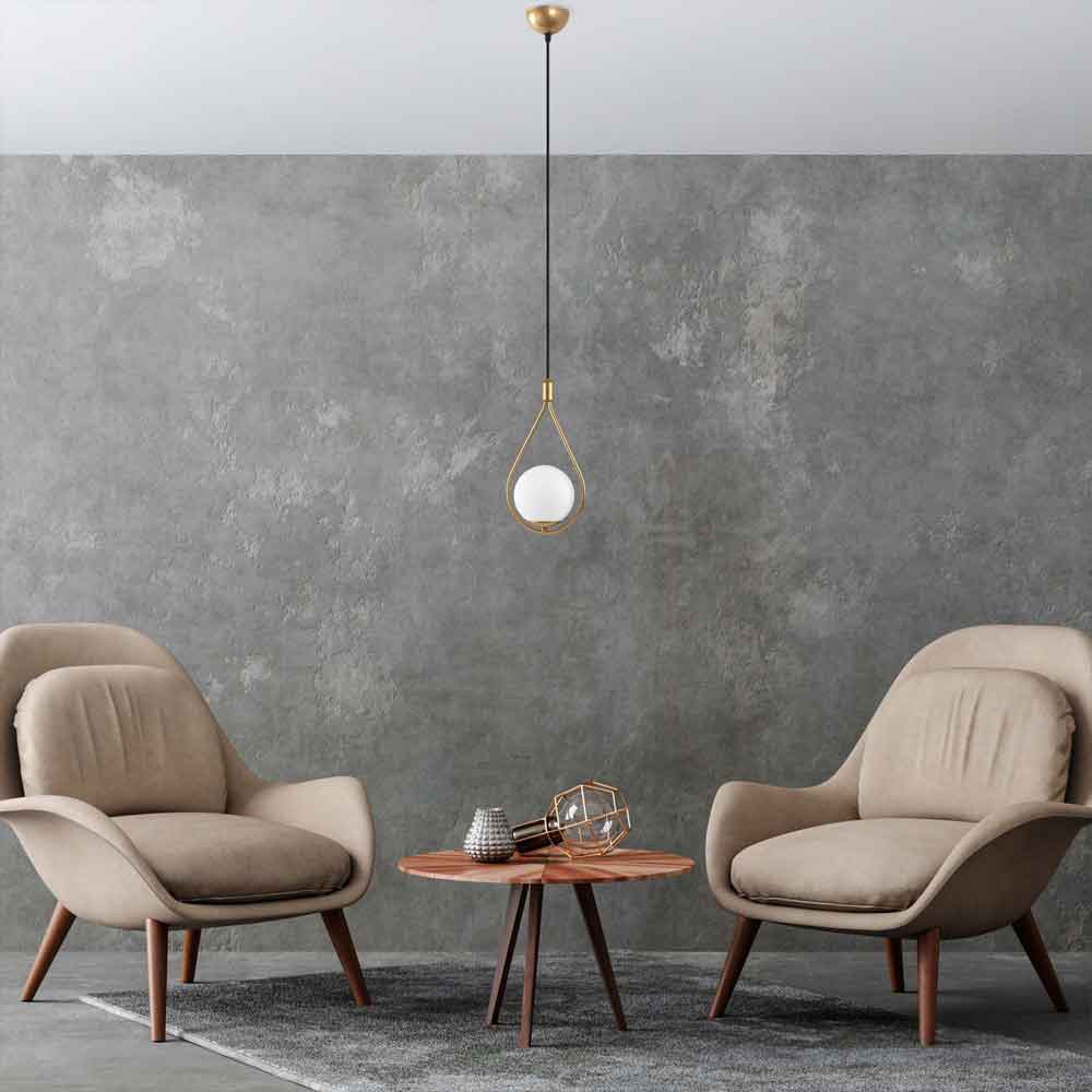 Mudoni Metal Ceiling Pendant Light in Gold