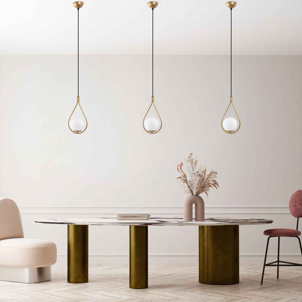 Mudoni Metal Ceiling Pendant Light in Gold
