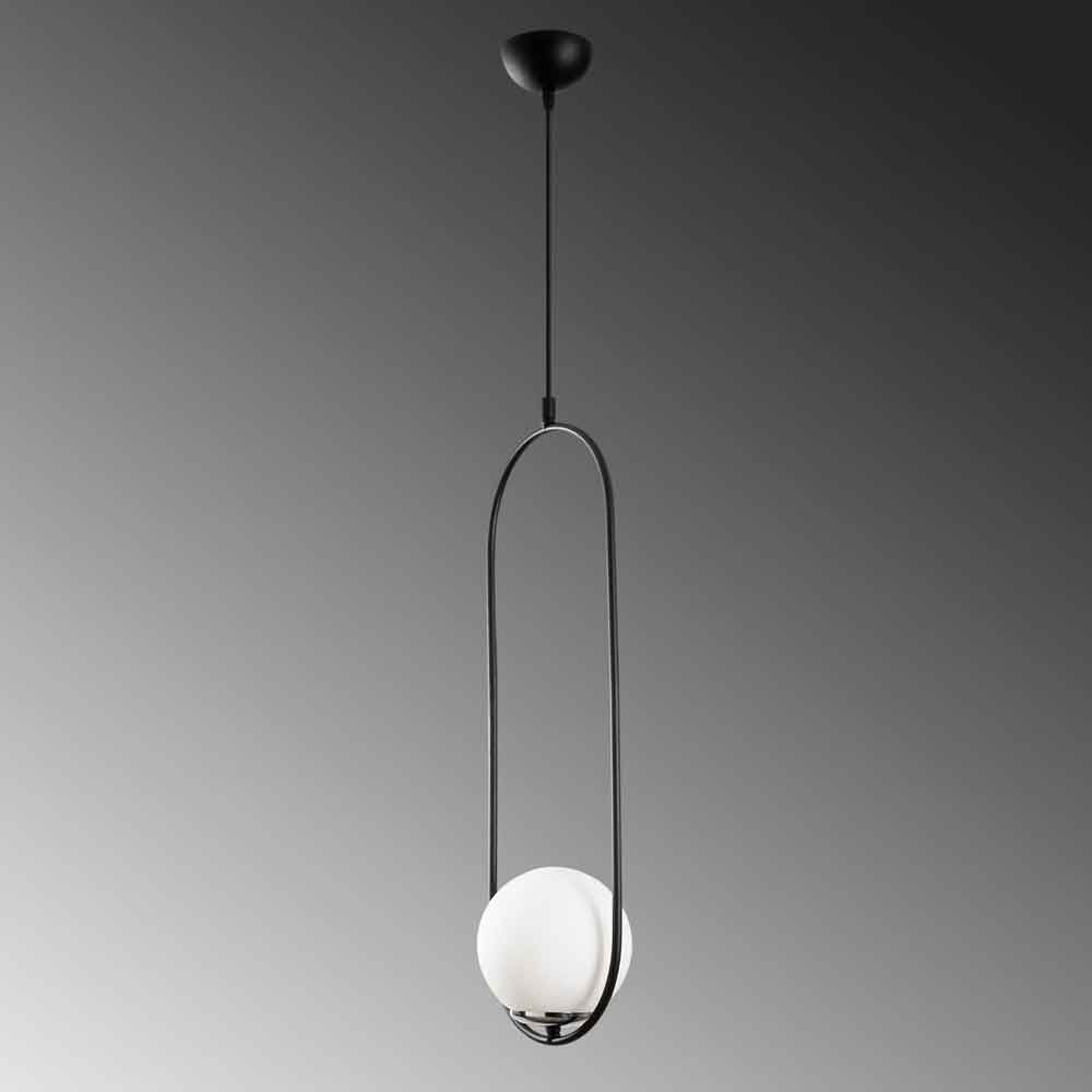Mudoni Soft-Edge Metal Ceiling Pendant Light in Black and White