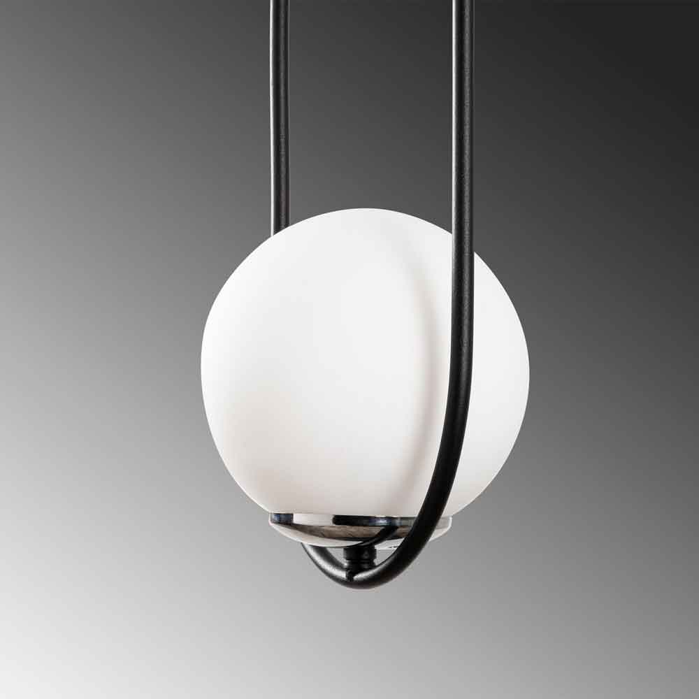 Mudoni Soft-Edge Metal Ceiling Pendant Light in Black and White