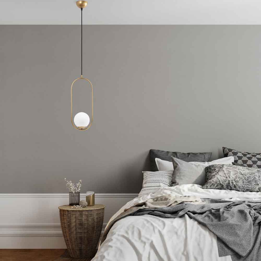 Mudoni Soft-Edge Metal Ceiling Pendant Light in Gold and White