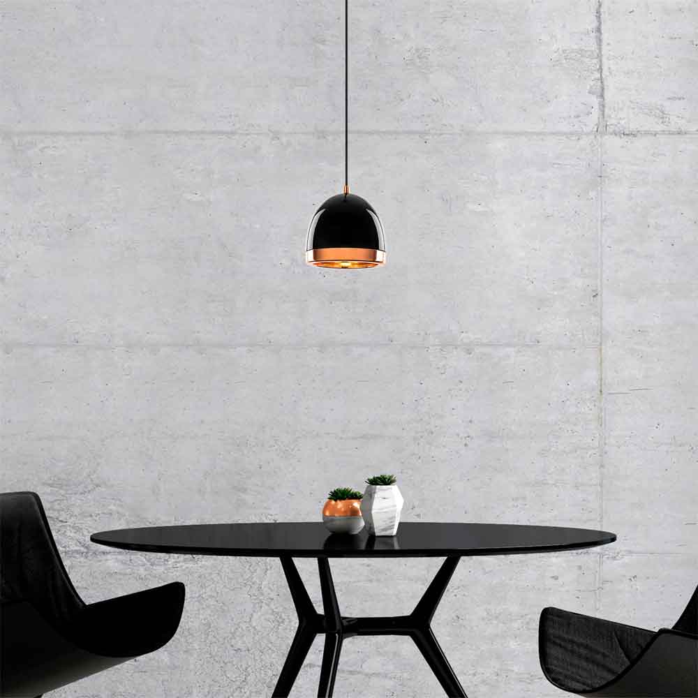 Mugo Metal Ceiling Pendant Light in Black and Gold