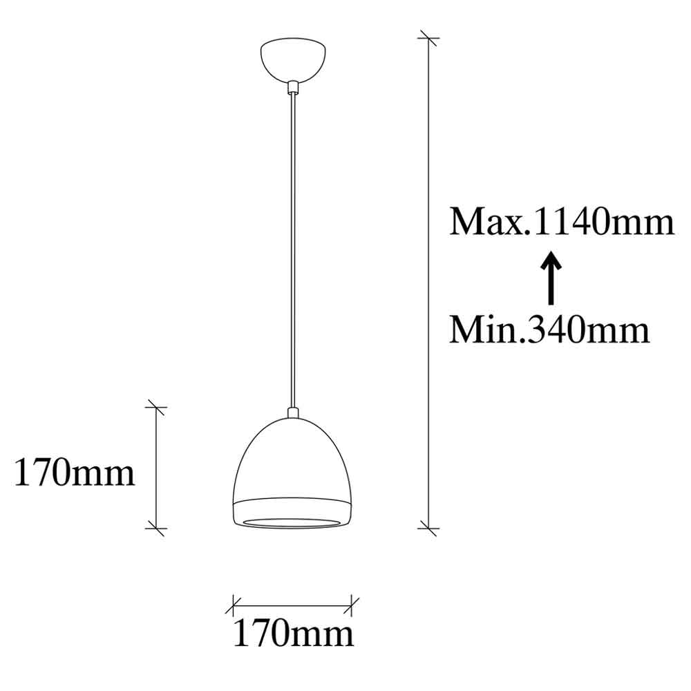 Mugo Metal Ceiling Pendant Light in Vintage