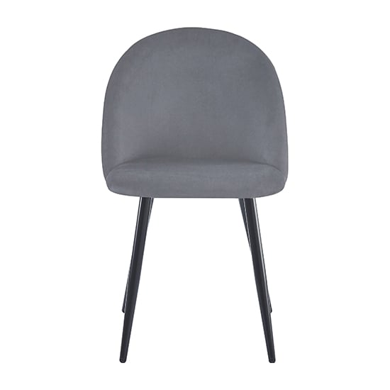Muirkirk Velvet Dining Chair In Grey_2