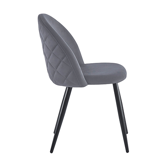 Muirkirk Velvet Dining Chair In Grey_3