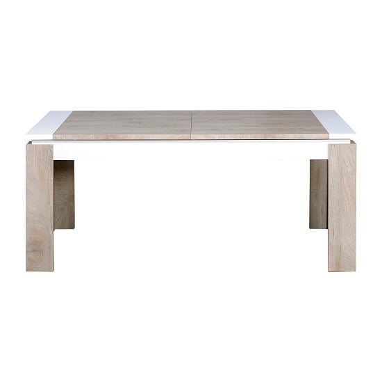 Muller Extending Dining Table In Distressed Effect And White_3