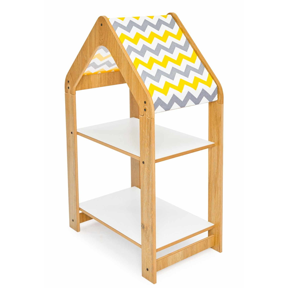 Multilux Wooden House Shaped Kids Bookcase in Multicolour