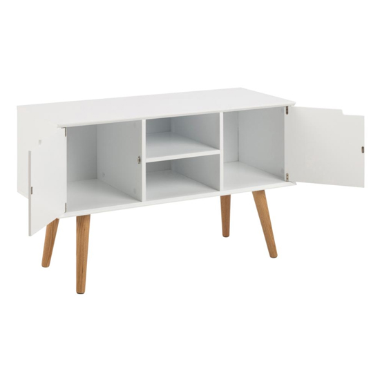Mulvane Wooden 2 Doors And 1 Shelf Sideboard In White_2