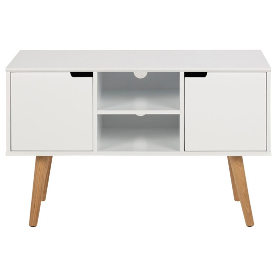 Mulvane Wooden 2 Doors And 1 Shelf Sideboard In White_3