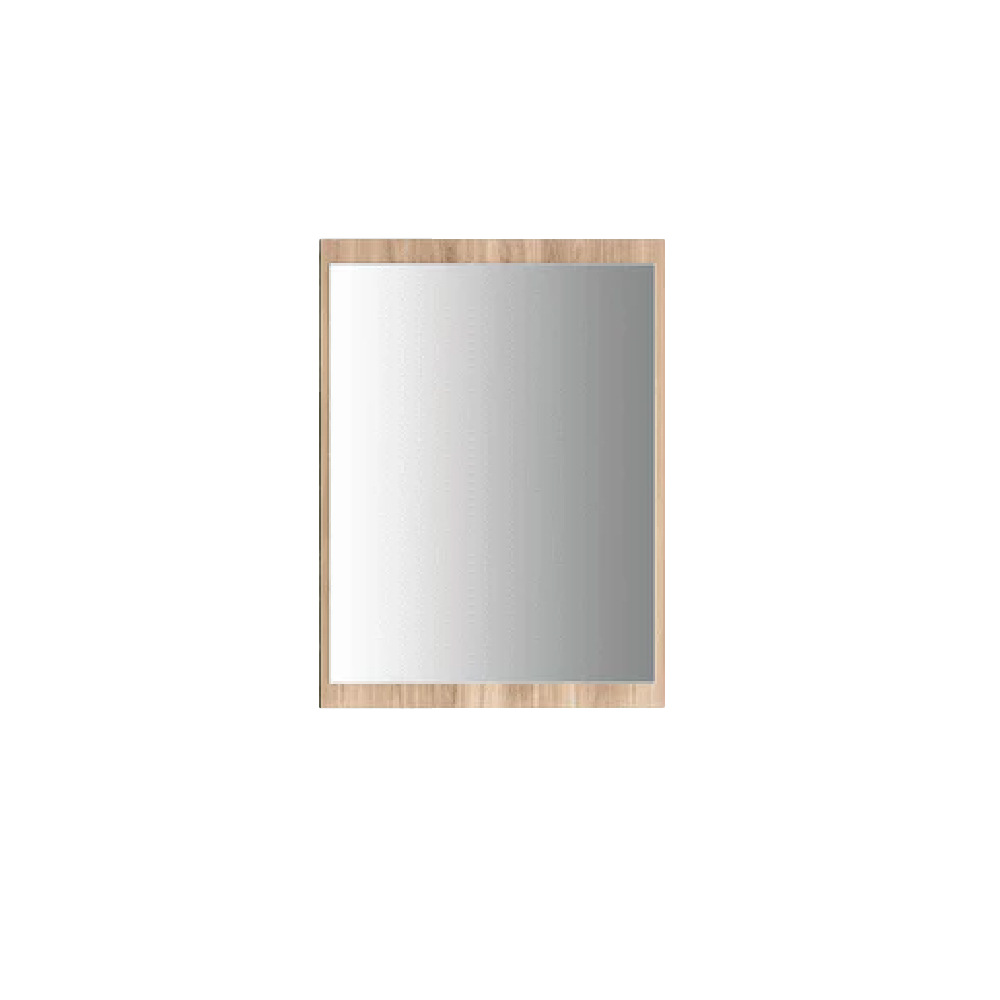 Muncie Bedroom Wall Mirror In Oak Wooden Frame