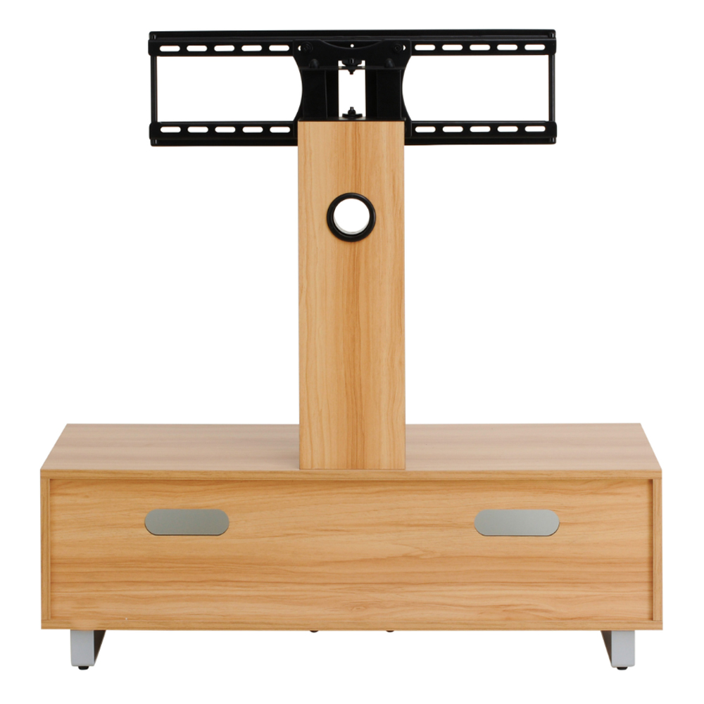 Muncie Large Wooden TV Stand With Metal Bracket In Light Oak