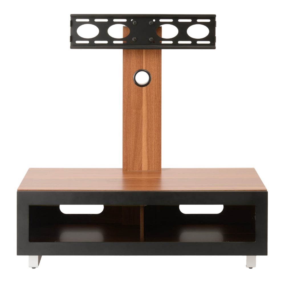 Muncie Small Wooden TV Stand With Metal Bracket In Walnut