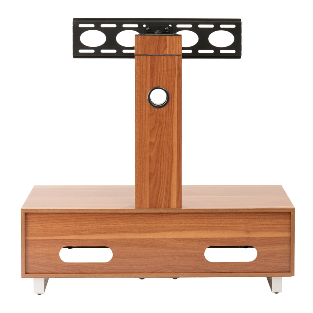 Muncie Small Wooden TV Stand With Metal Bracket In Walnut