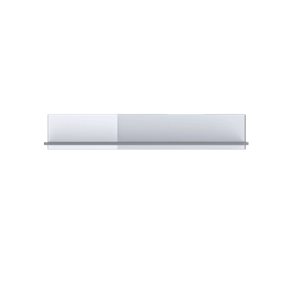 Muncie Wooden Wall Shelf In White And Grey