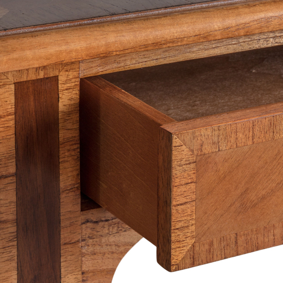 Mundelein Wooden Laptop Desk With 2 Drawers In Walnut