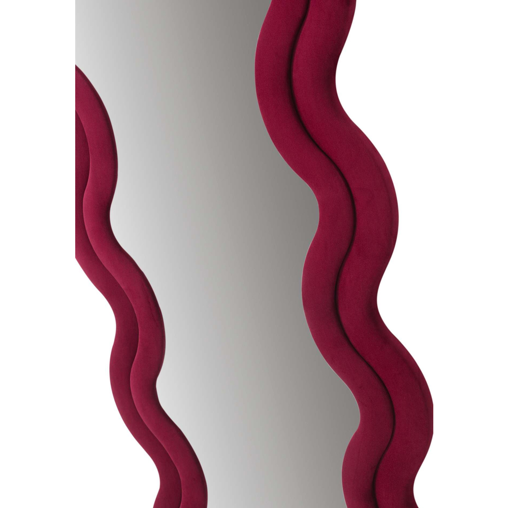 Mundo Decorative Cheval Mirror with Claret Red Wooden Frame