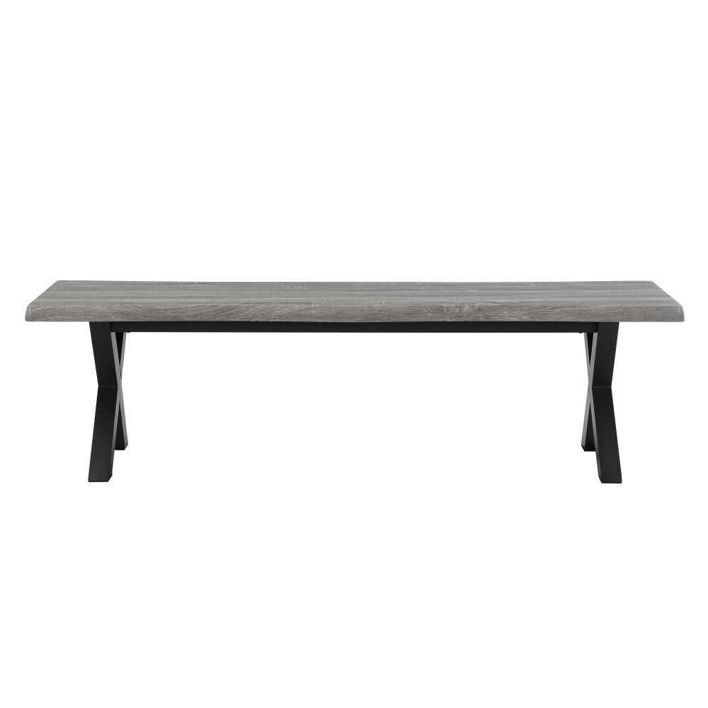 Munich Wooden Dining Table With 2 Dining Benches In Grey Oak