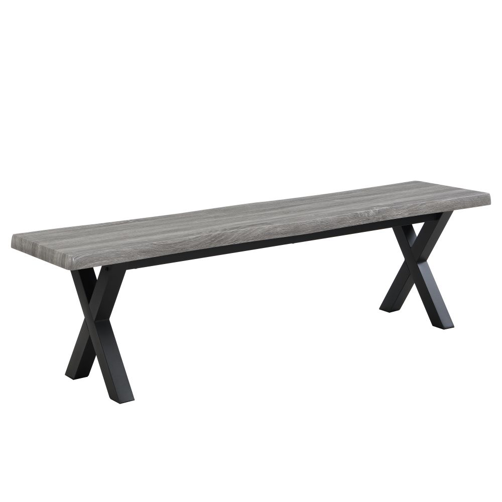 Munich Wooden Dining Table With 2 Dining Benches In Grey Oak