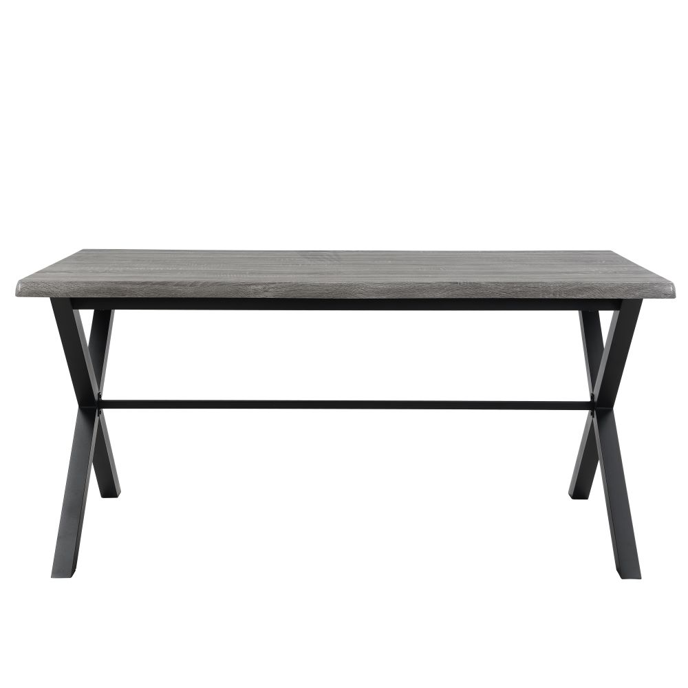 Munich Wooden Dining Table With 2 Dining Benches In Grey Oak