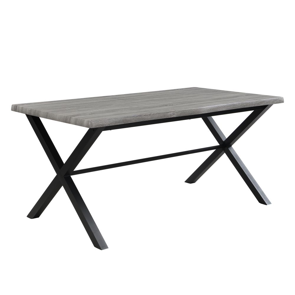 Munich Wooden Dining Table With 2 Dining Benches In Grey Oak