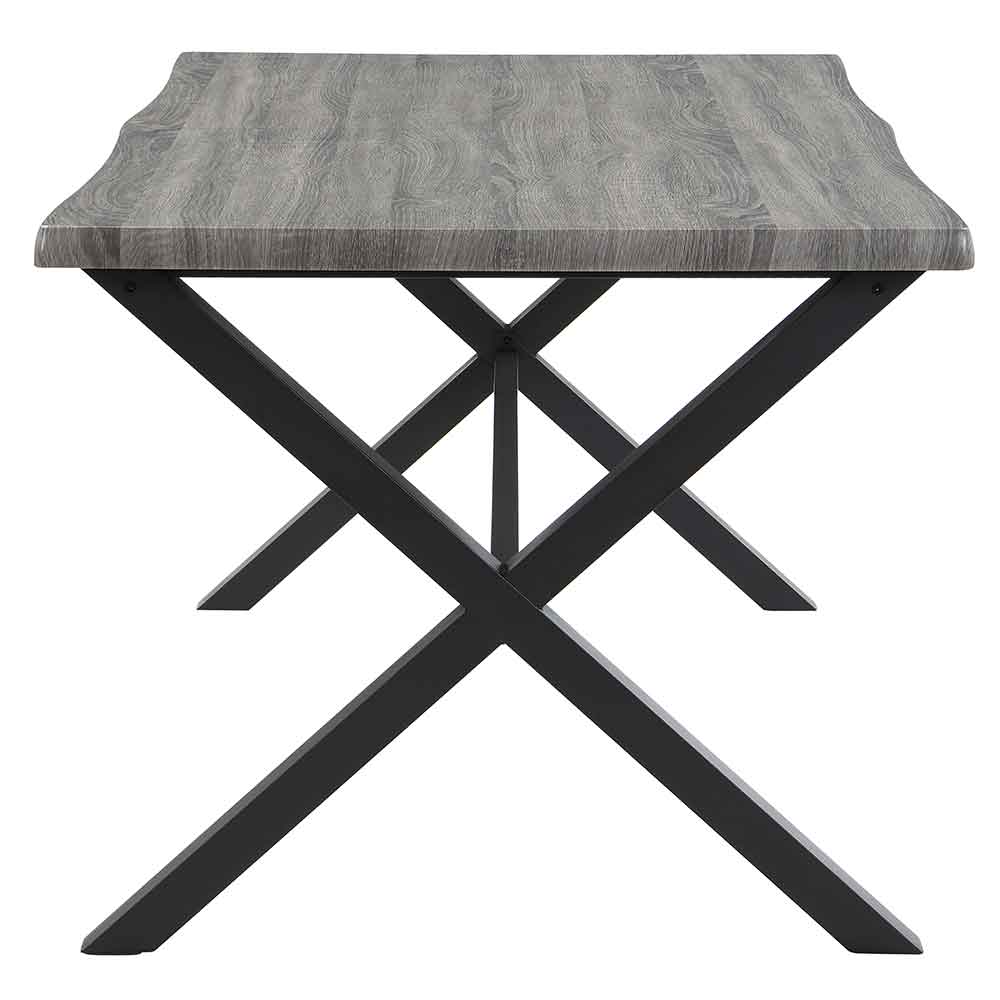 Munich Wooden Dining Table With 2 Dining Benches In Grey Oak