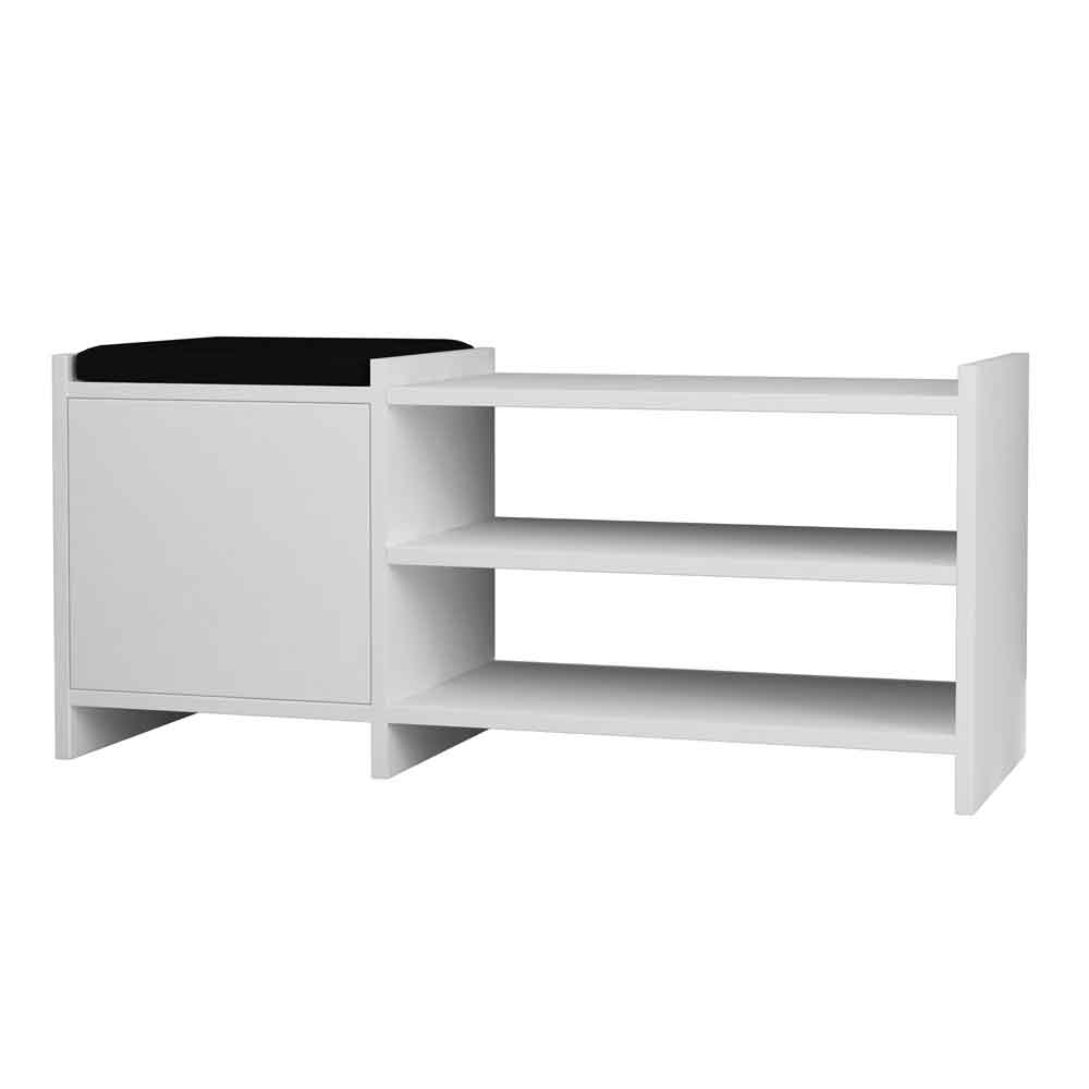 Munsley Wooden Shoe Storage Cabinet with Bench in White