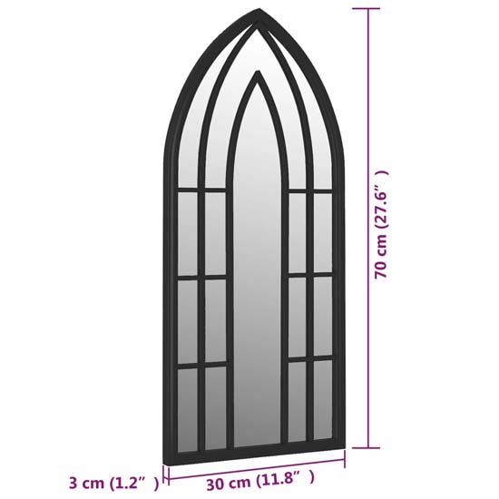 Murcia Decorative Cheval Mirror Small In Black