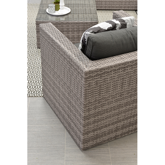 Murkle Fabric Corner Sofa With Coffee Table In Reflex Black Furniture