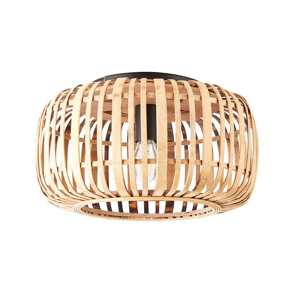 Murray Bamboo Flush Ceiling Light In Natural