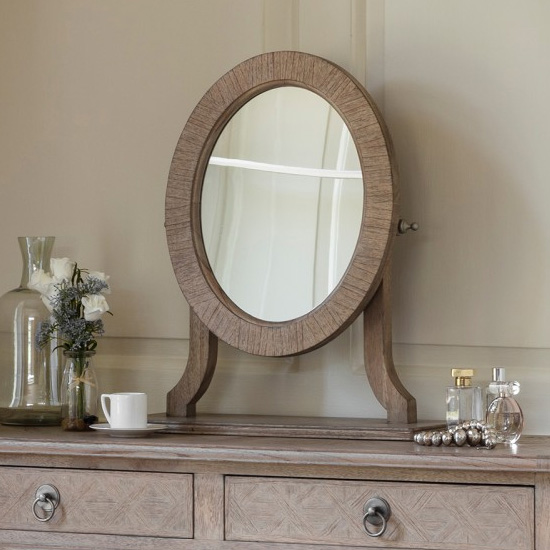 Mustique Dressing Mirror In Natiral Wooden Frame Furniture in Fashion