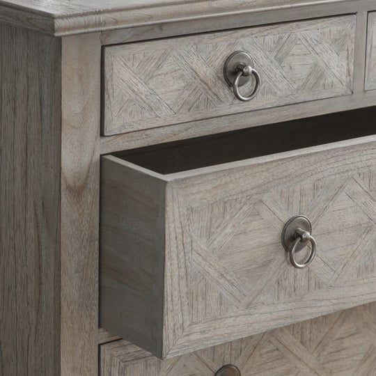 Mustique Mindy Ash Wooden Chest Of Drawers With 5 Drawers_3