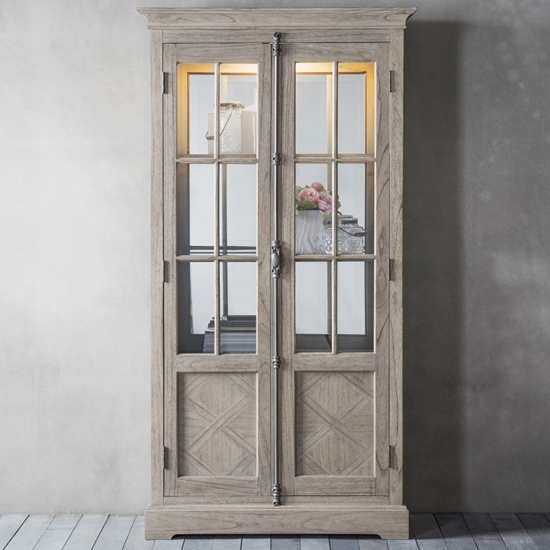 Mustique Wooden Display Cabinet With 2 Doors