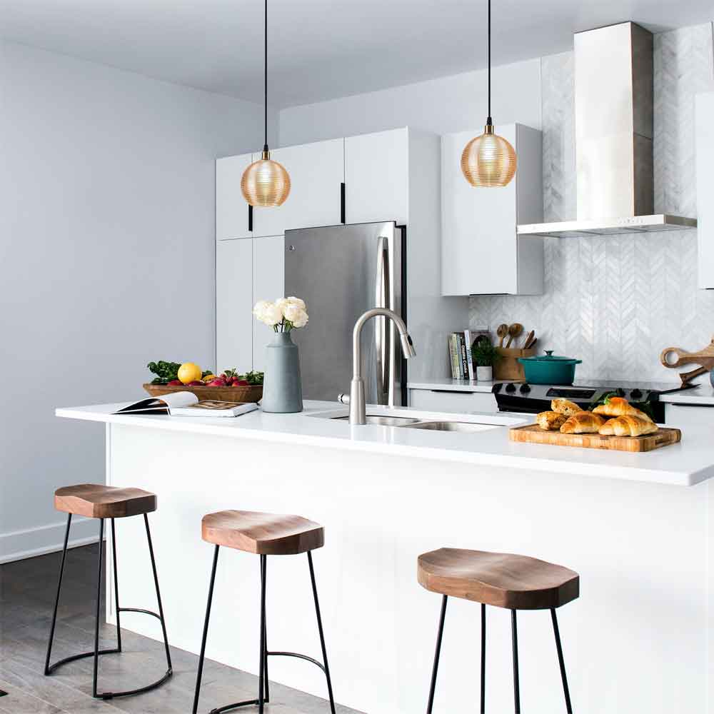 Muzo Metal Ceiling Pendant Light in Yellow and Vintage