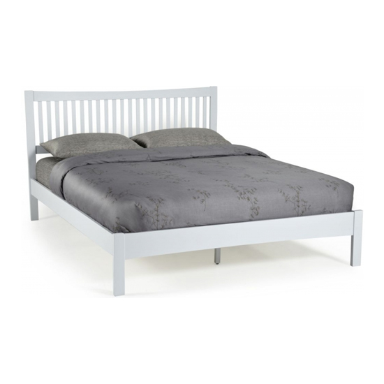Mya Hevea Wooden Double Bed In Grey Furniture in Fashion
