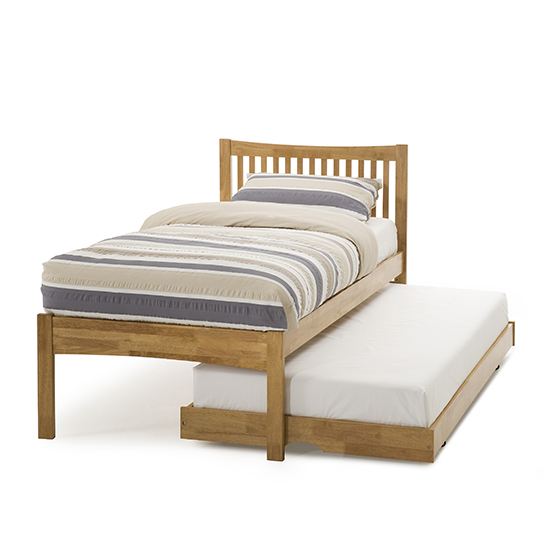 Mya Hevea Wooden Single Bed and Guest Bed In Honey Oak_2