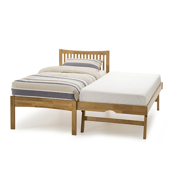 Mya Hevea Wooden Single Bed and Guest Bed In Honey Oak_3