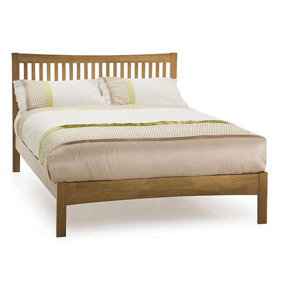 Mya Hevea Wooden Small Double Bed In Honey Oak_2