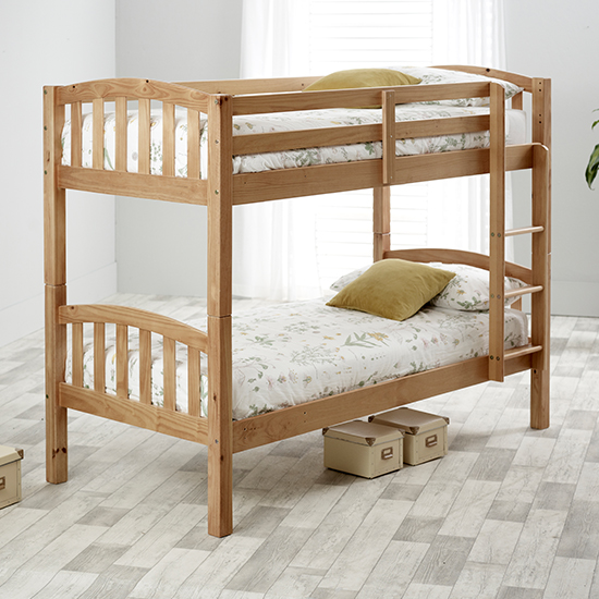 Read more about Mya wooden single bunk bed in pine