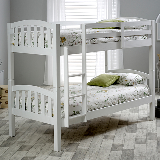 Photo of Mya wooden single bunk bed in white