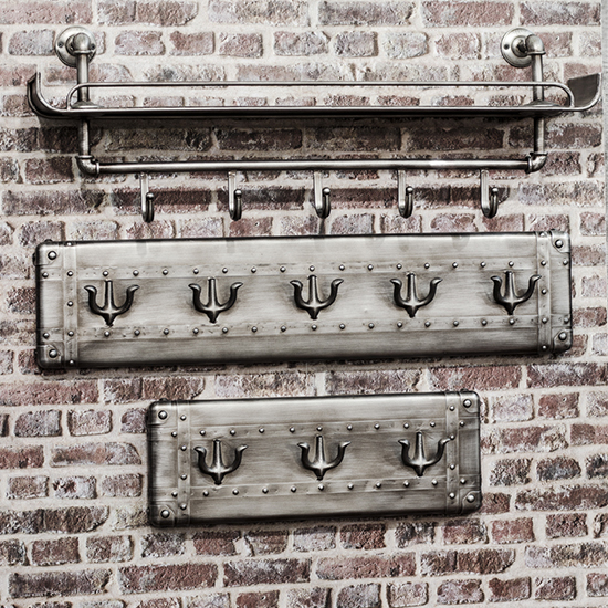 Myers Metal Wall Hung 5 Hooks Coat Rack In Anthracite_2