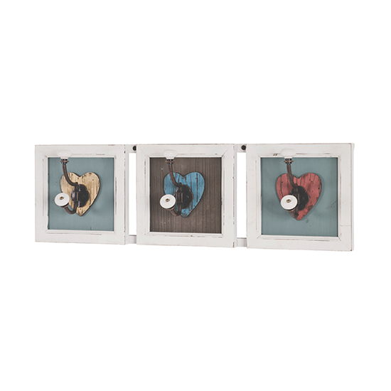 Myers Wooden Wall Hung 3 Hooks Coat Rack In Vintage Look_2