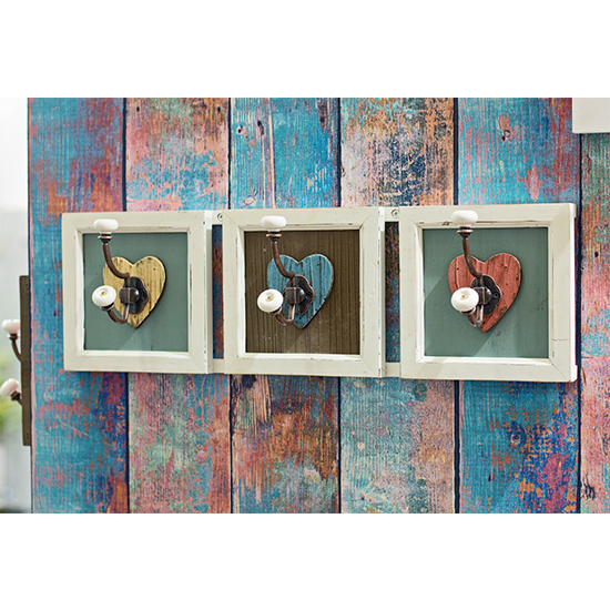 Myers Wooden Wall Hung 3 Hooks Coat Rack In Vintage Look