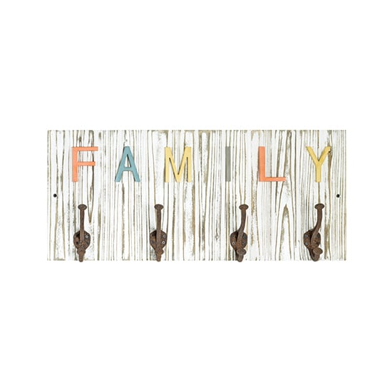 Myers Wooden Wall Hung 4 Hooks Coat Rack In Vintage Look_2