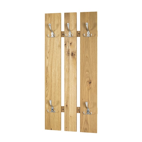 Myers Wooden Wall Hung 5 Hooks Coat Rack In Oak_2
