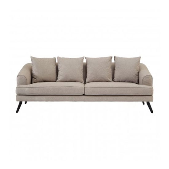 Myla 3 Seater Fabric Sofa In Natural