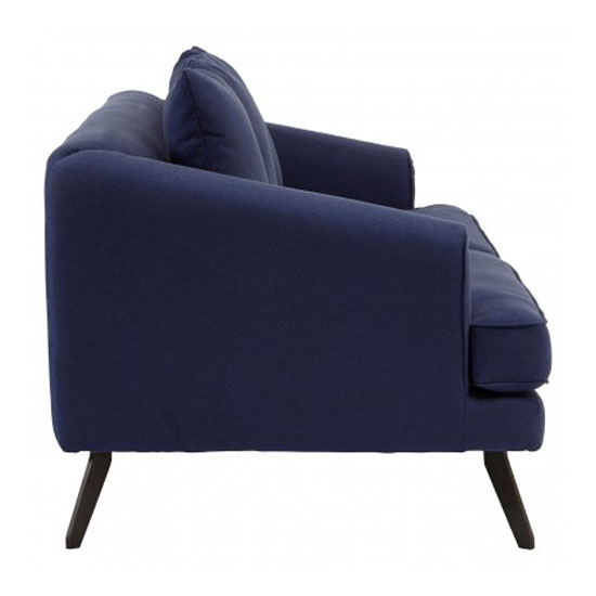 Myla 3 Seater Fabric Sofa In Navy Blue