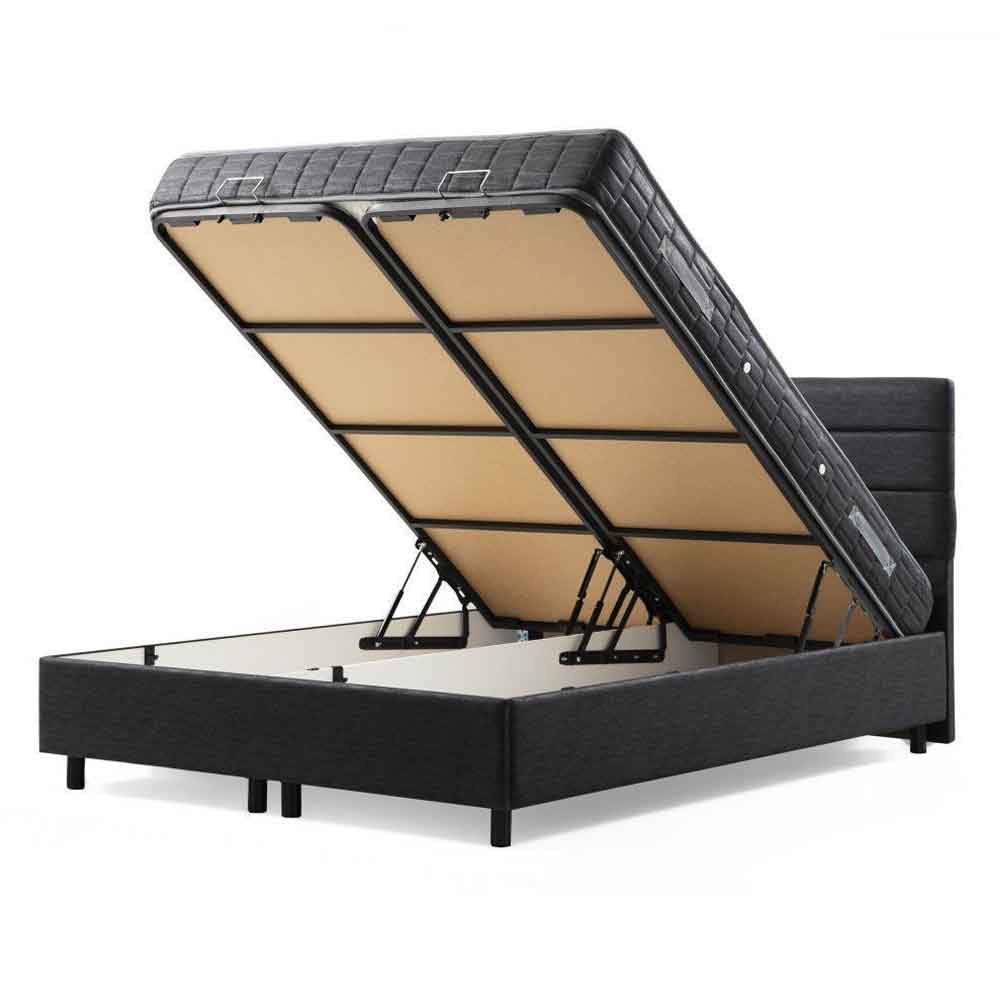 Mylor Fabric Ottoman Storage Double bed in Anthracite